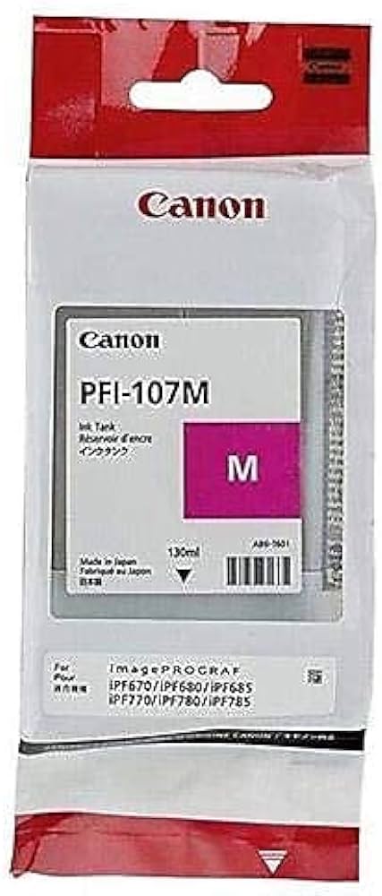 Original Canon PFI-107 130mL Magenta Ink Cartridge