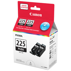 Original Canon PGI-225 (2-Pack) Standard Yield Black Ink Cartridge, 4530B007