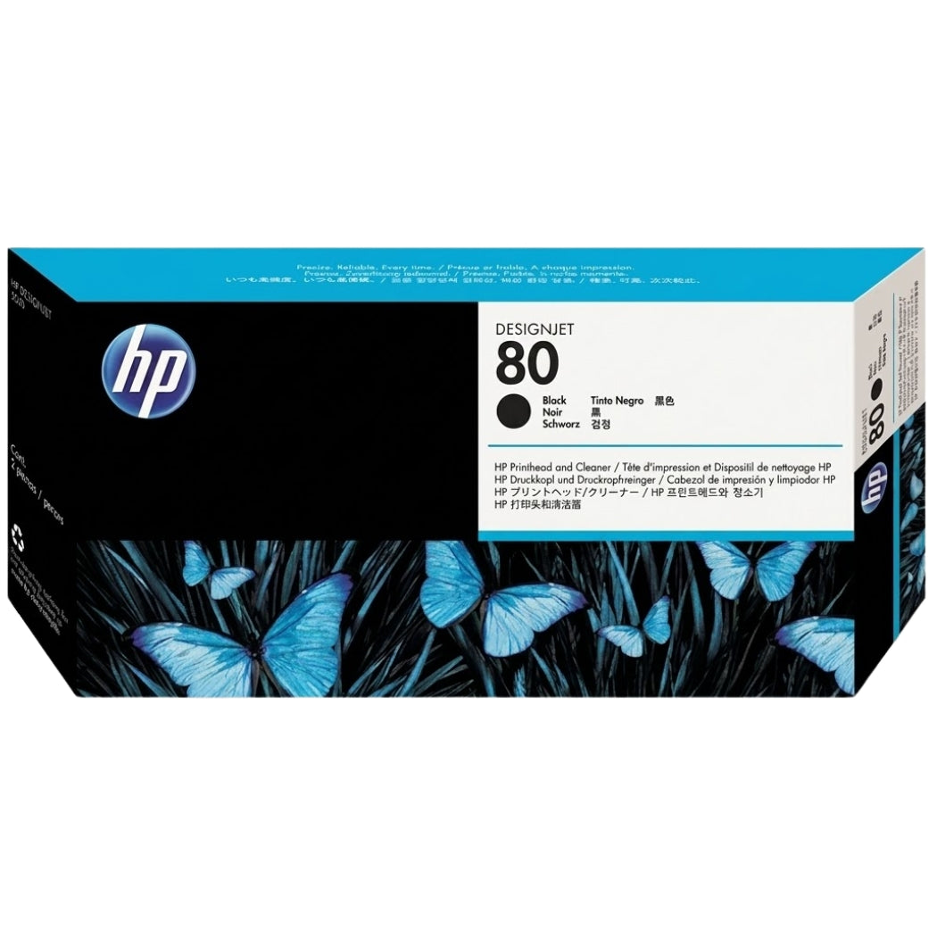 HP 80 Black Printhead & Printhead Cleaner | DoorStepInk