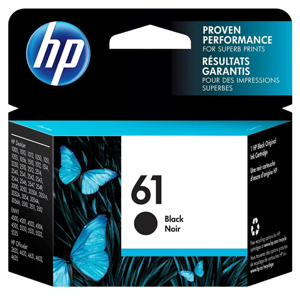 Original HP 61 (CH561WN#140) Black Ink Cartridge | DoorStepInk