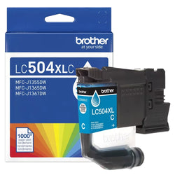 Original Brother LC504XL High Yield Cyan Ink Cartridge