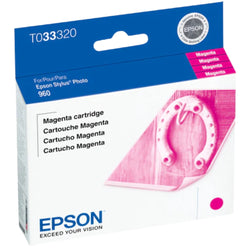 Original Epson T0333 Standard-Yield Magenta Ink Cartridge, T033320