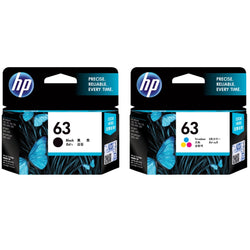 Original High Yield HP 63 Black and Tri-Color Ink Cartridge