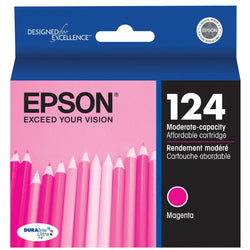 Original Epson T124 Standard Yield Magenta Ink Cartridge, T124320