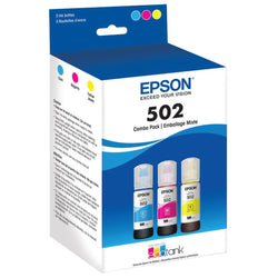 Original Epson T502 Standard Yield Multi-Color (3-Pack) Ink Bottle, T502520-S