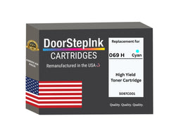 DoorStepInk Brand For Canon 069H High Yield Cyan Remanufactured in the USA Toner Cartridge,5097C001