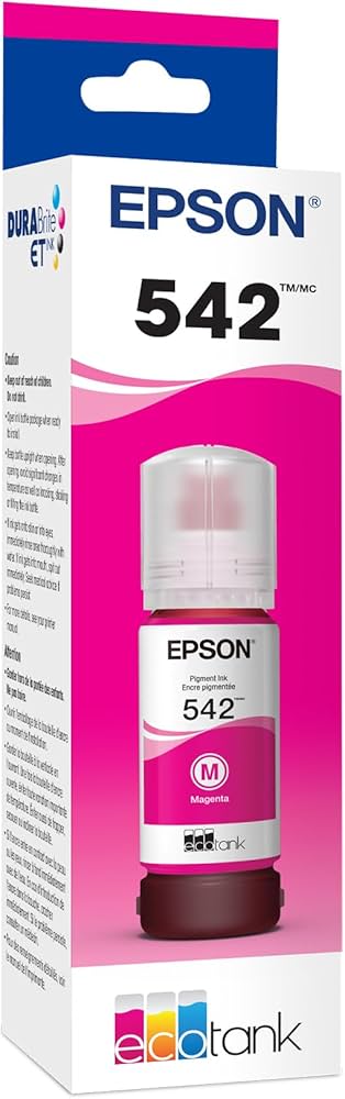 Genuine Epson 542 70ml Standard Yield Magenta Ink Bottle, T542320