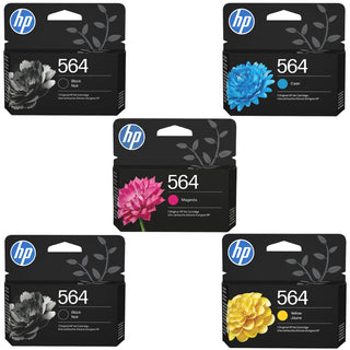 Original HP 564 2 Black, Cyan, Magenta, Yellow Ink (5-pack)