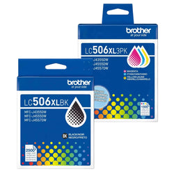 Original Brother LC506XL High Yield Multi-Color (BCMY) Ink Cartridge, 4-Pack