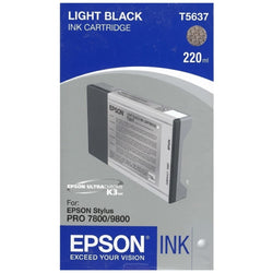 Original Epson T5637 Light Black Ink Cartridge