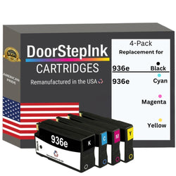 DoorStepInk Brand for HP 936e High Yield Multi-Color Remanufactured in USA Ink Cartridge, 4S6EVO4PK-VB