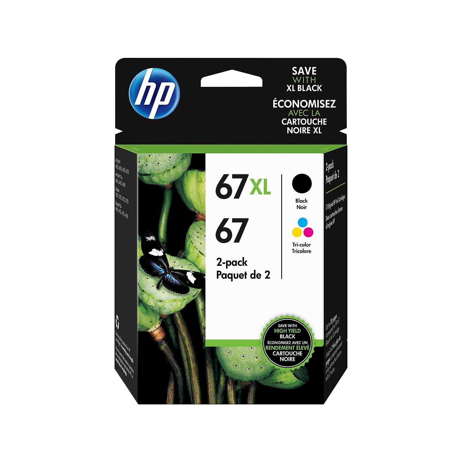 Original HP 67XL Black and 67 Color Ink Cartridge-2 Pack | DoorStepInk