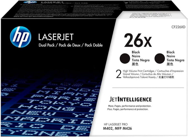 HP 26X High Yield Black LaserJet Toner Cartridge, CF226D