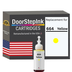 DoorStepInk Brand Replacement For Epson 664 (T664420-S) 70ml Yellow High Yield Ink Bottle Made in the USA, T664420-S