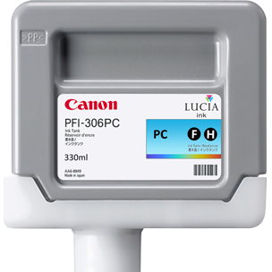 Canon PFI-306PC Standard-Yield Photo Cyan Ink Cartridge, 6661B001