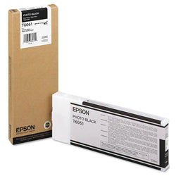 Original Epson 220ml UltraChrome K3 Photo Black Ink Cartridge, T606100