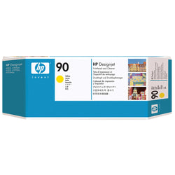 Original HP 90 (C5057A) Yellow Printhead & Cleaner Cartridge
