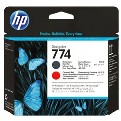 Genuine HP 774 Matte Black/Chromatic Red DesignJet Printhead, P2V97A