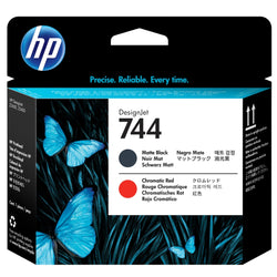 HP 744 Matte Black & Chromatic Red DesignJet Printhead, F9J88A