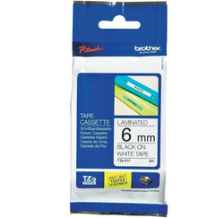 Original Brother TZe-S211  Labelling Tape Cassette 6mm (W) * 8m (L) Black on white-TZe-S211