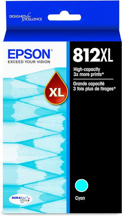Epson T812XL Cyan High Yield Ink Cartridge (T812XL220-S)