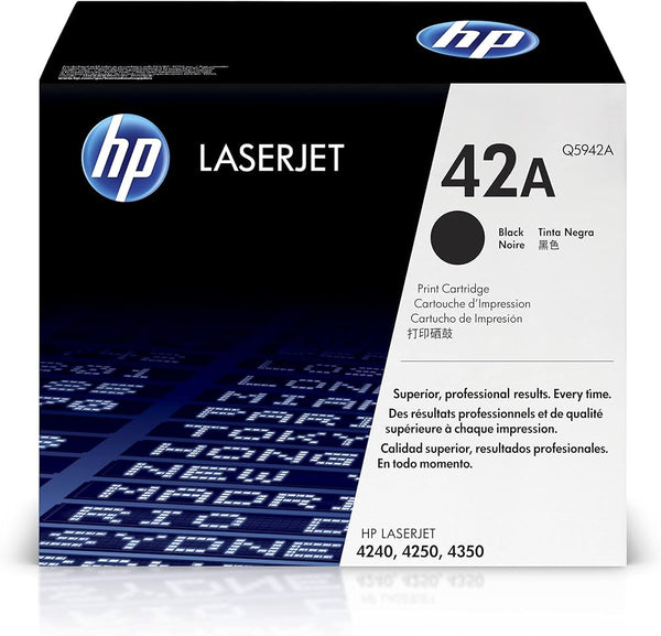 HP 42A High Yield Black LaserJet Toner Cartridge, Q5942A