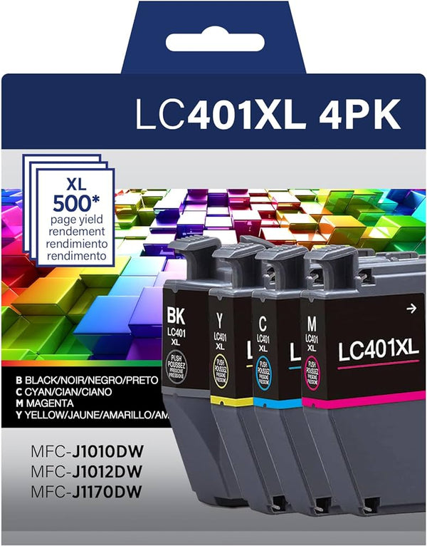 Genuine Brother Lc401xl High Yield Ink Blackcyanmagentayellow Pac Doorstepink 5318