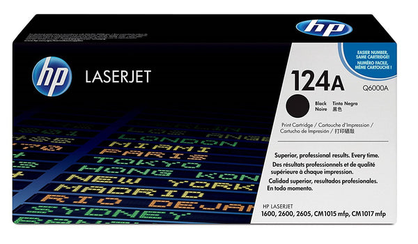 HP 124A High Yield Black LaserJet Toner Cartridge, Q6000A