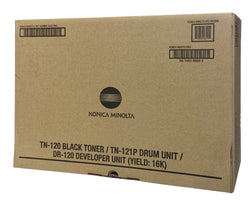 Original Konica Minolta TN-120 Standard Yield Black Toner Cartridge, 7640015042 