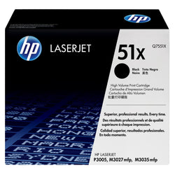 HP 51X Black High Yield Original LaserJet Toner Cartridge, Q7551X