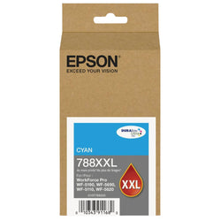 Original Epson 788XXL Extra High Yield Cyan Ink Cartridge, C13T78820