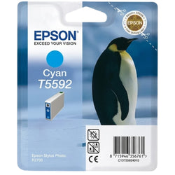 Original Epson T5592 Standard Yield Cyan Ink Cartridge, C13T55924010