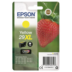Genuine Epson 29XL Yellow Ink Cartridge, C13T299440