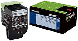 Original Lexmark 801SK Standard Yield Black Toner Cartridge, 80C1SK0
