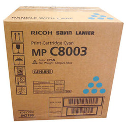 Original Ricoh MP C8003 Standard Yield Cyan Toner Cartridge, 842199