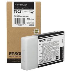 Original Epson T6021 Standard Yield 110ml Photo Black Ink Cartridge, C13T602100