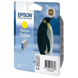 Original Epson T5594 Standard Yield Yellow Ink Cartridge, C13T55944010