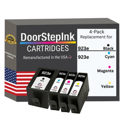 DoorStepInk Brand for HP 923e High Yield Multi-Color Remanufactured in USA Ink Cartridge, 4KOTEVO4PK-VB