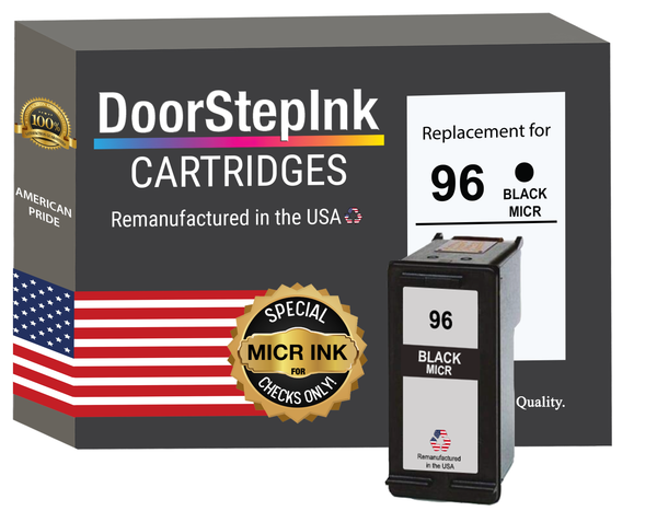 DoorStepInk Brand for HP 96 (C8767WN) Black MICR Remanufactured in the USA Ink Cartridges