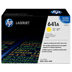 HP 641A Standard Yield Yellow LaserJet Toner Cartridge, C9722A
