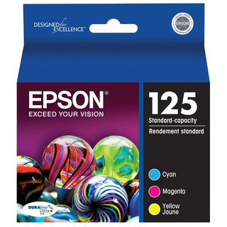 Original Epson 125 Black, Cyan, Magenta, Yellow Ink Cartridge