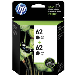 HP 62 (T0A52AN) Black Ink Cartridge- Twin Pack