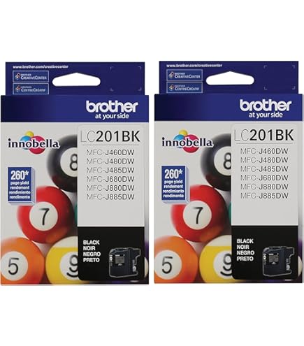 Lc201 Original Brother LC201 Standard Yield Black Ink Cartridge-2-Pack ...
