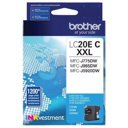 Brother LC20E Extra High Yield Cyan Ink Cartridge