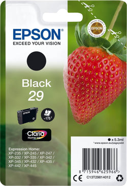 Genuine Epson 29 Black Ink Cartridge, C13T29814010