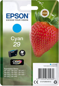 Genuine Epson Cyan Ink Cartridge, C13T298240