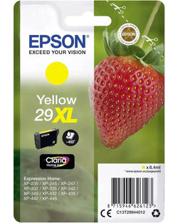 Genuine Epson 29XL Yellow Ink Cartridge, C13T299440