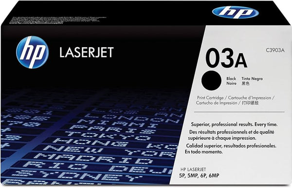 Original HP 03A Standard Yield Black Laser Toner Cartridge, C3903A 