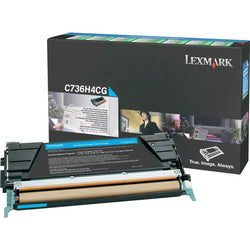 Genuine Lexmark C736H4CG High Yield Cyan Toner Cartridge