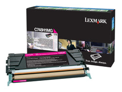Genuine Lexmark C748H1MG High Yield Magenta Return Program Toner Cartridge